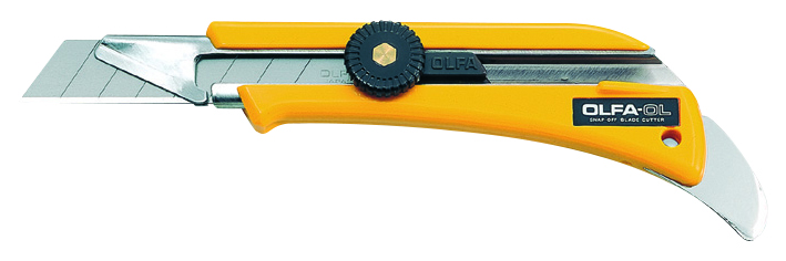 OL Bræk-af kniv 18mm m/Tæppehage L178mm Olfa
