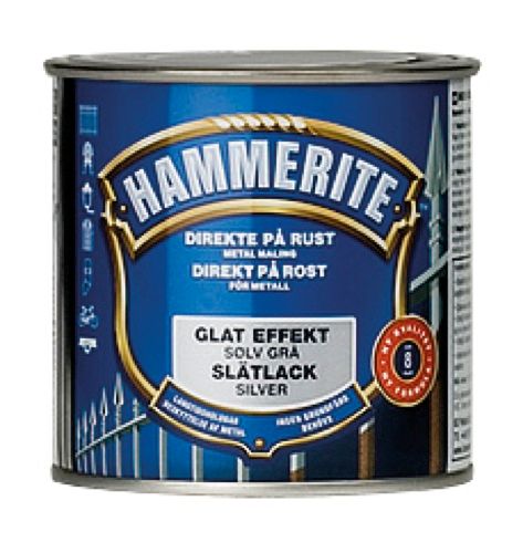 Hammerite Metalmaling Glat Effekt Sølv - 250ml