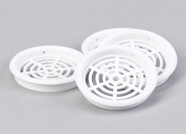 DUKA skabsrist 61.2 hvid Ø60mm 4 stk/ps