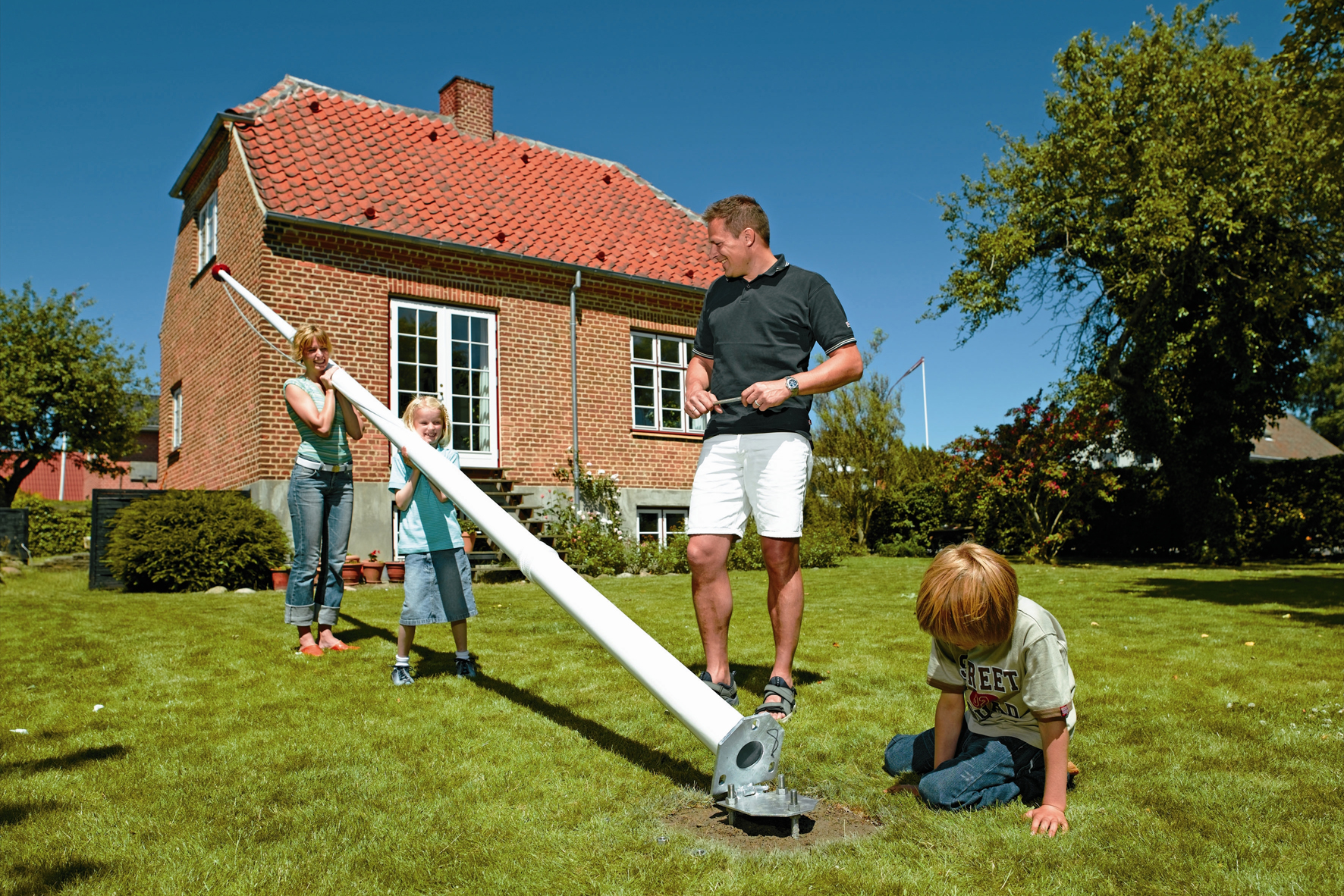 Dano Mast Flagstang glasfiber med vippebeslag - 8m