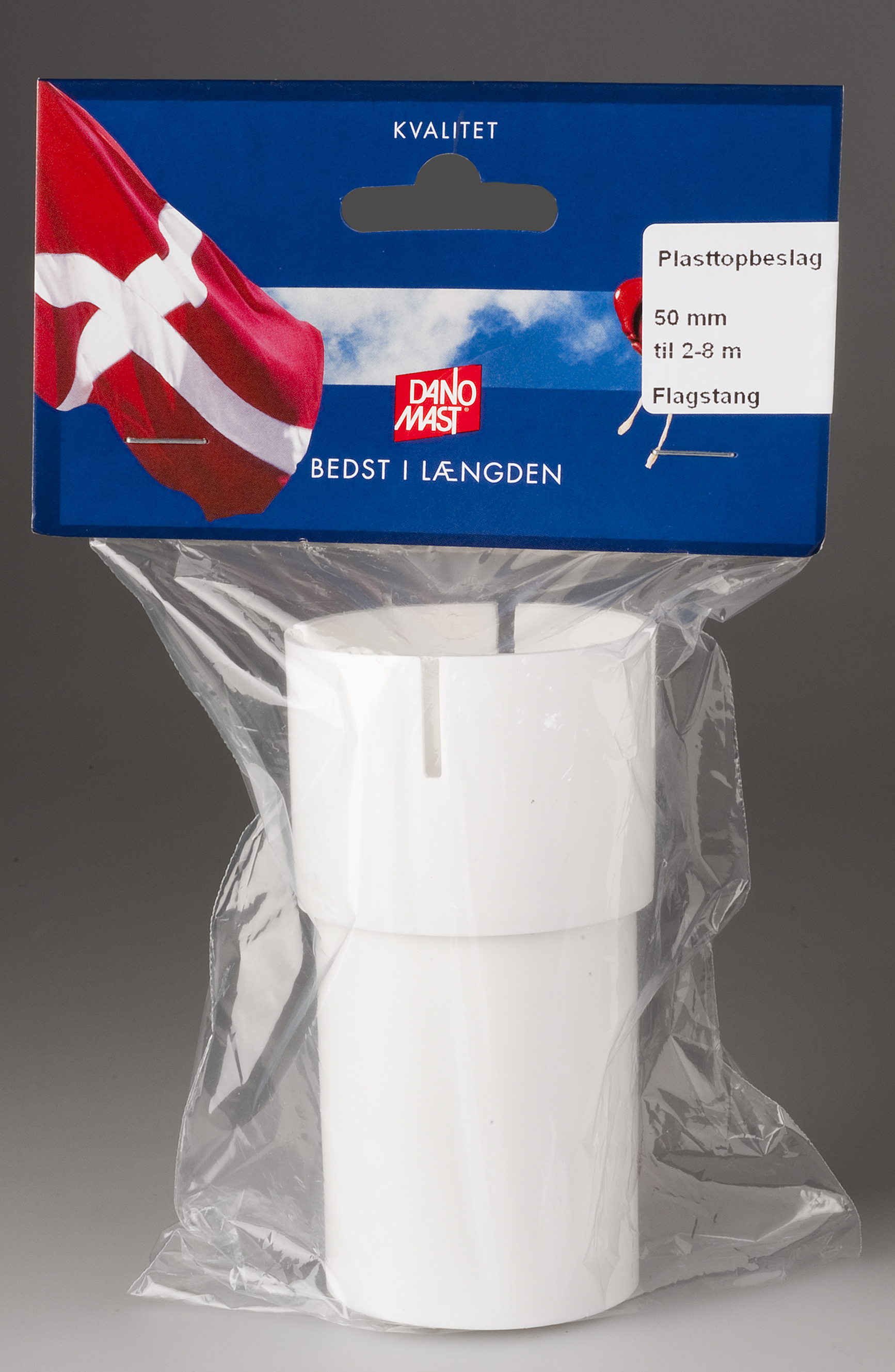 Dano Mast Plasttopbeslag med skrue - 50mm