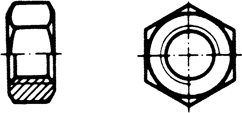 Andk Møtrik 6-kt fzv m8 din 934-8 - 100 stk/æske