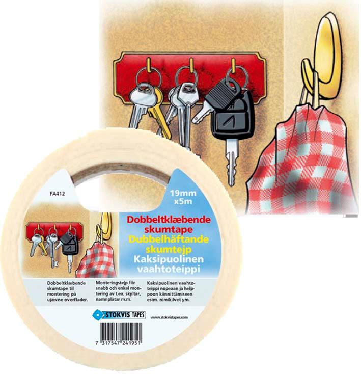 Stokvis Monteringstape Hvid - 99x25m