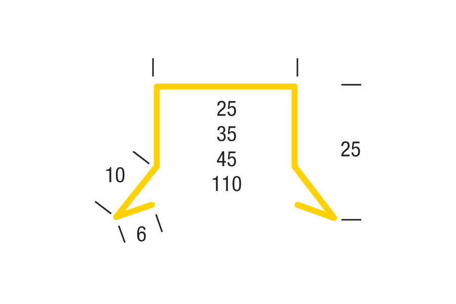 Win Sternkapsel Lige Alu - 35x25x1000mm