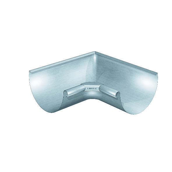 Rheinzink Gering indvendig 90°  CL walsblank - 280x233x0,70mm