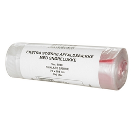Abena Supersæk med snøreluk 100 liter - 10stk/rulle