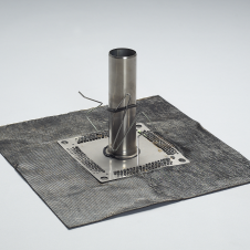PTM Tagbrønd m/papflange m/o-ring til 90 glat rør - Ø75mm