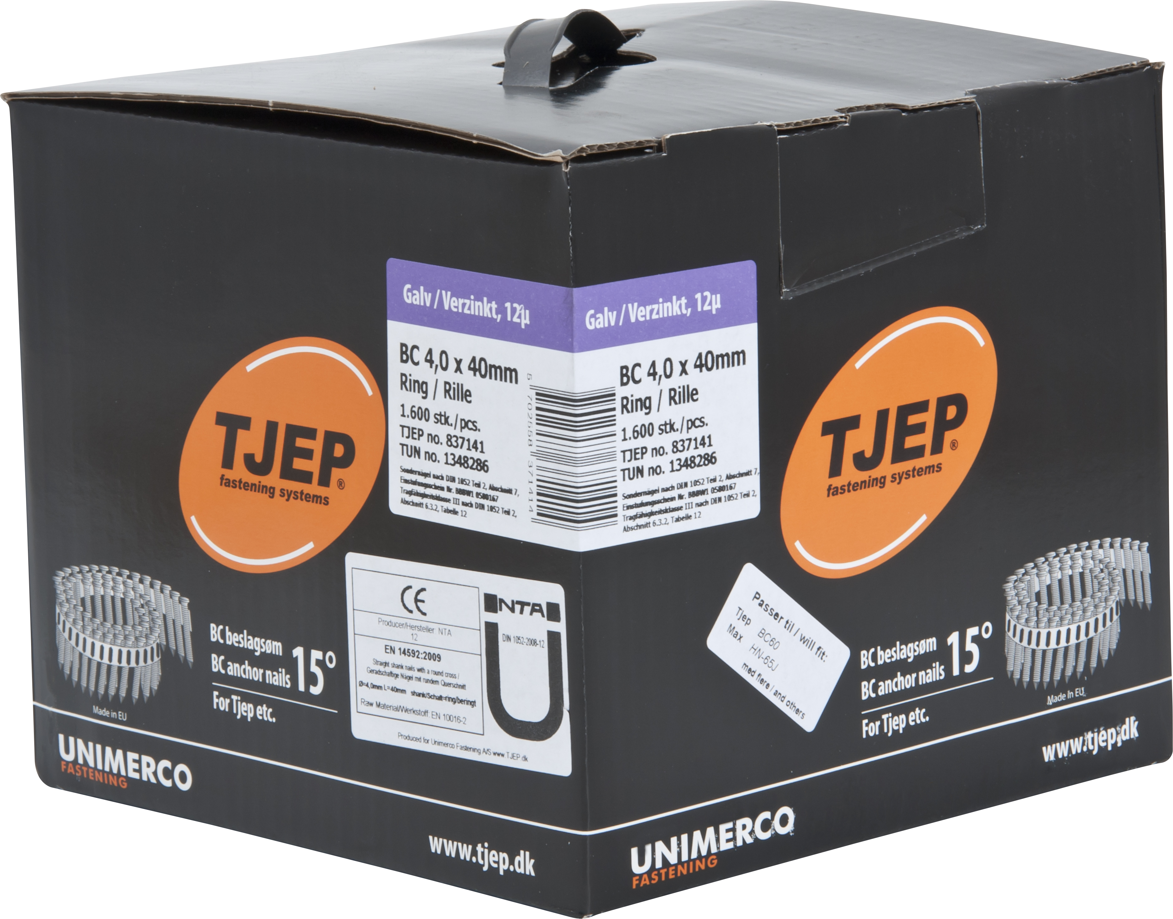 TJEP Beslagsøm BC - 4x40mm - 1600 stk/pk