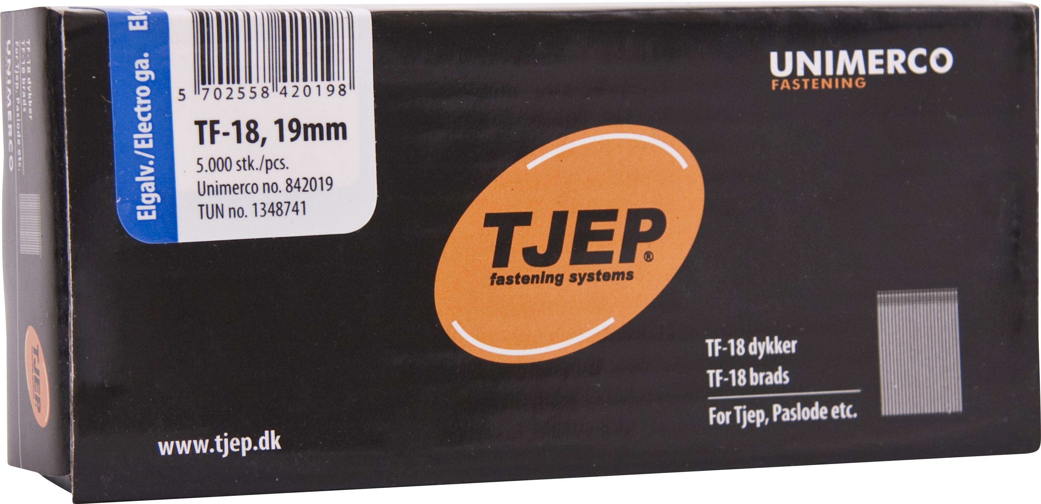 TJEP Stifter Tf18 - 1,2x19mm - 5000 stk/pk