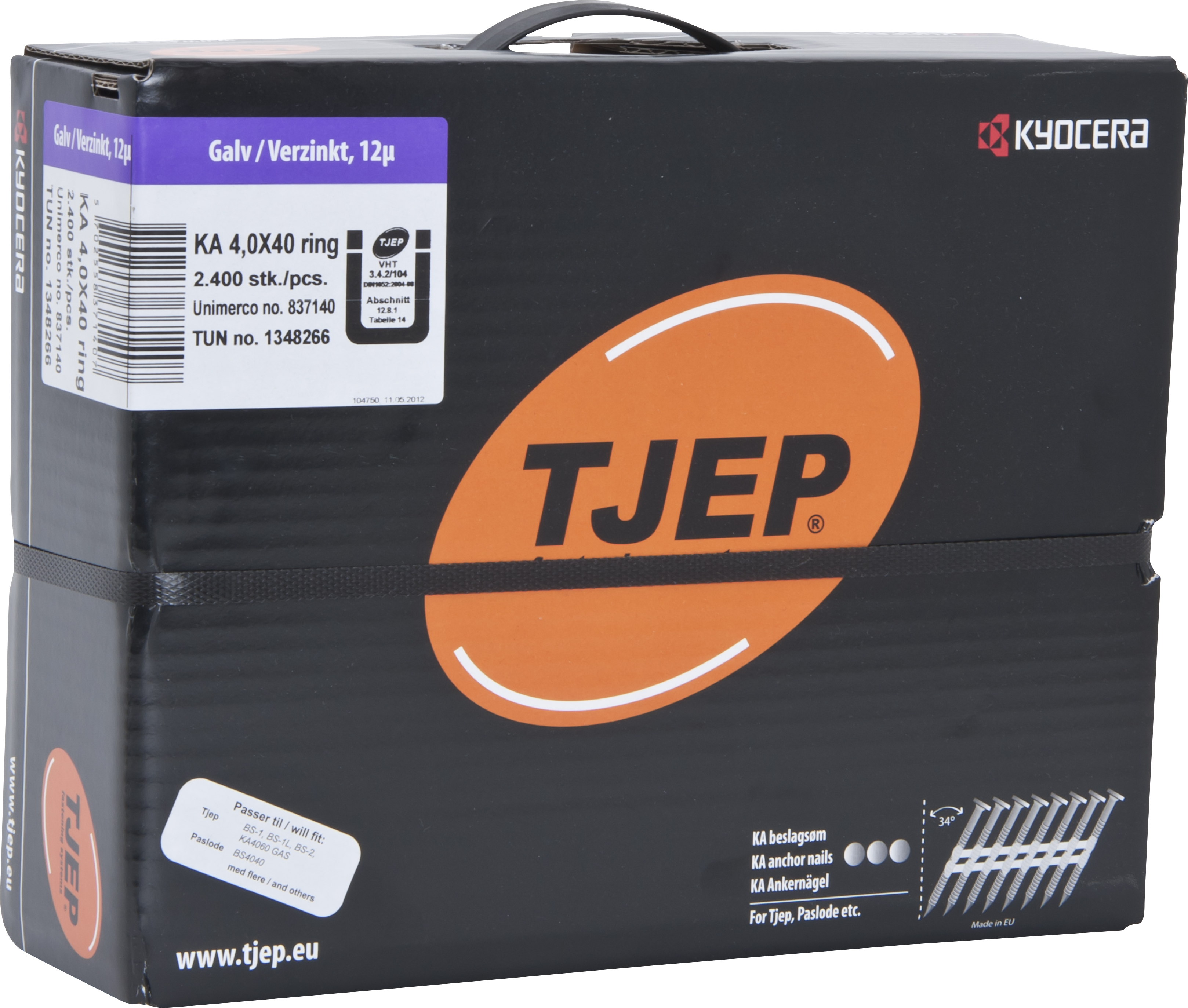 TJEP Beslagsøm KA - 4x40mm - 2400 stk/pk