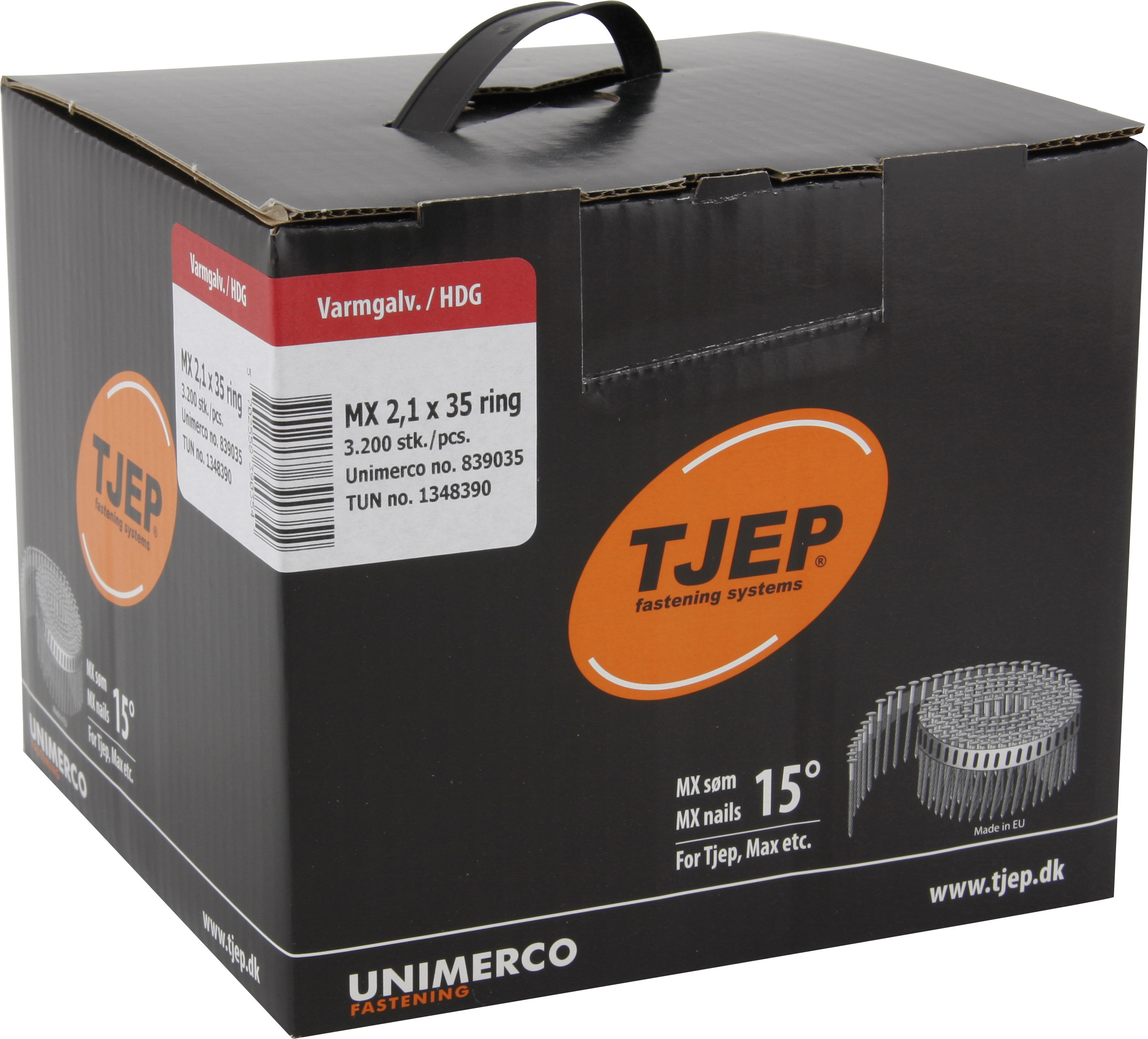 TJEP Tromlesøm Mx Ringsøm - 2,1x35mm - 3200 stk/pk