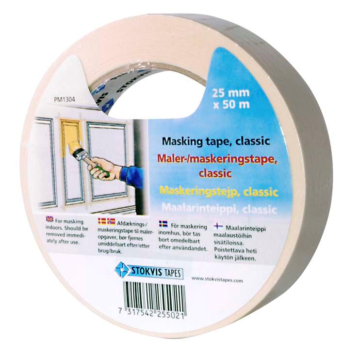 Stokvis Afdækningstape Classic Hvid - 25mm