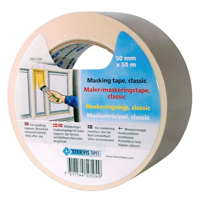 Stokvis Afdækningstape Classic Hvid - 50mm