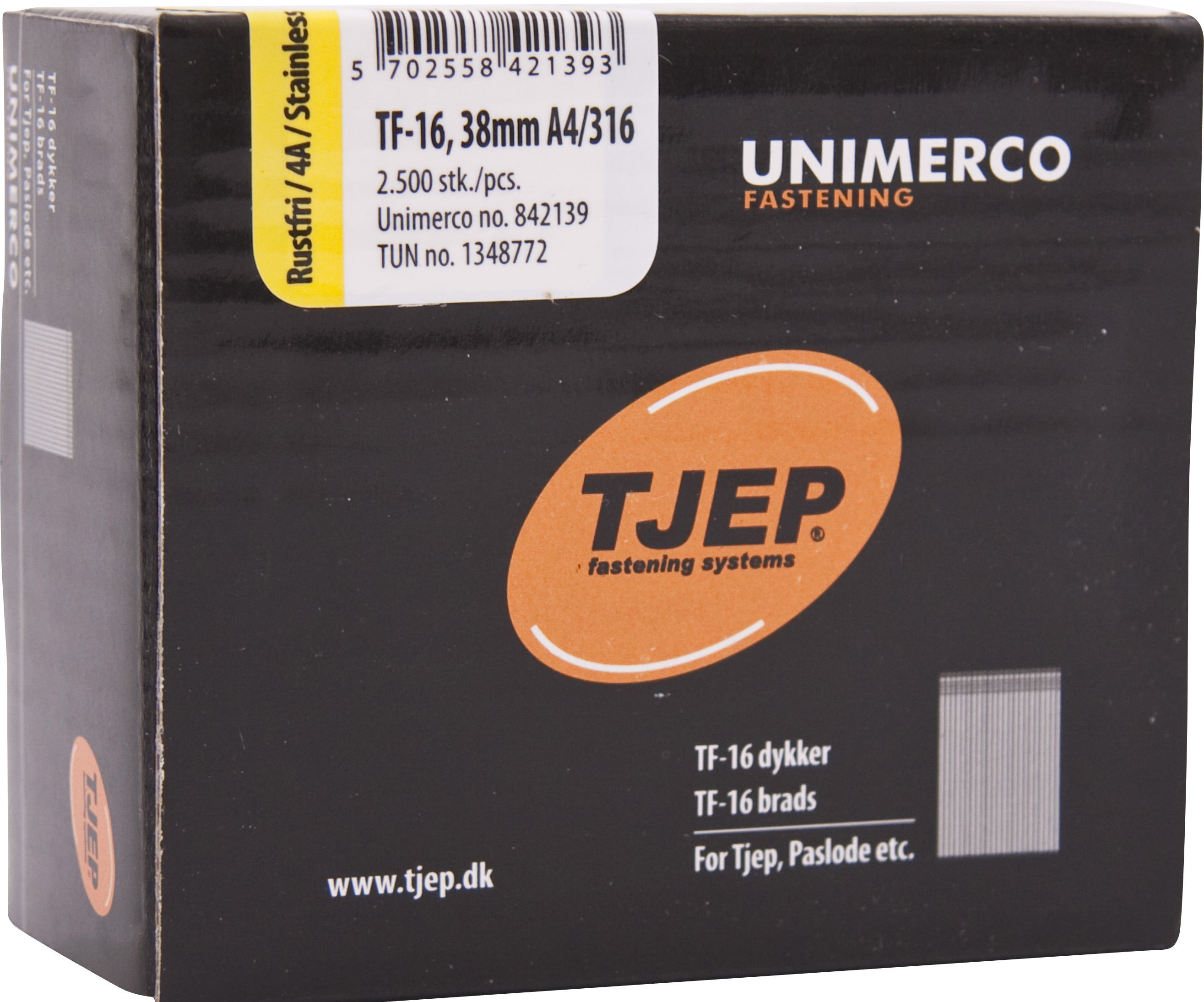 TJEP Dykker Tf16 - 1,6x38mm - 2500 stk/pk