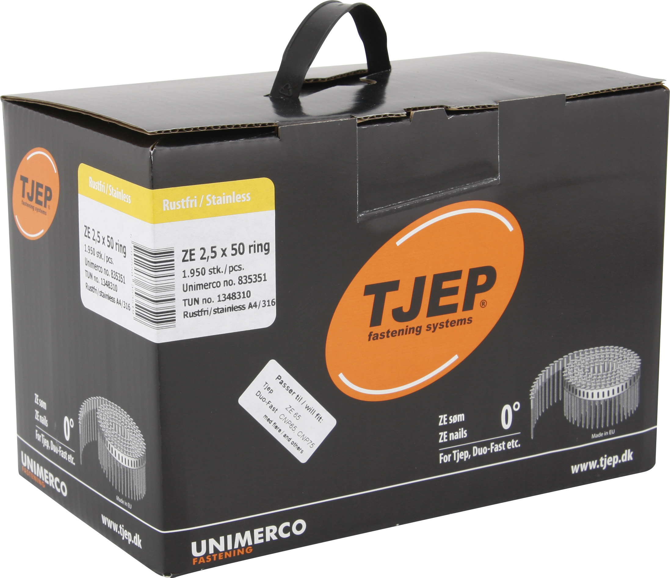 TJEP Tromlesøm Ze Ringsøm Rfi 2,5x50mm - 1950 stk