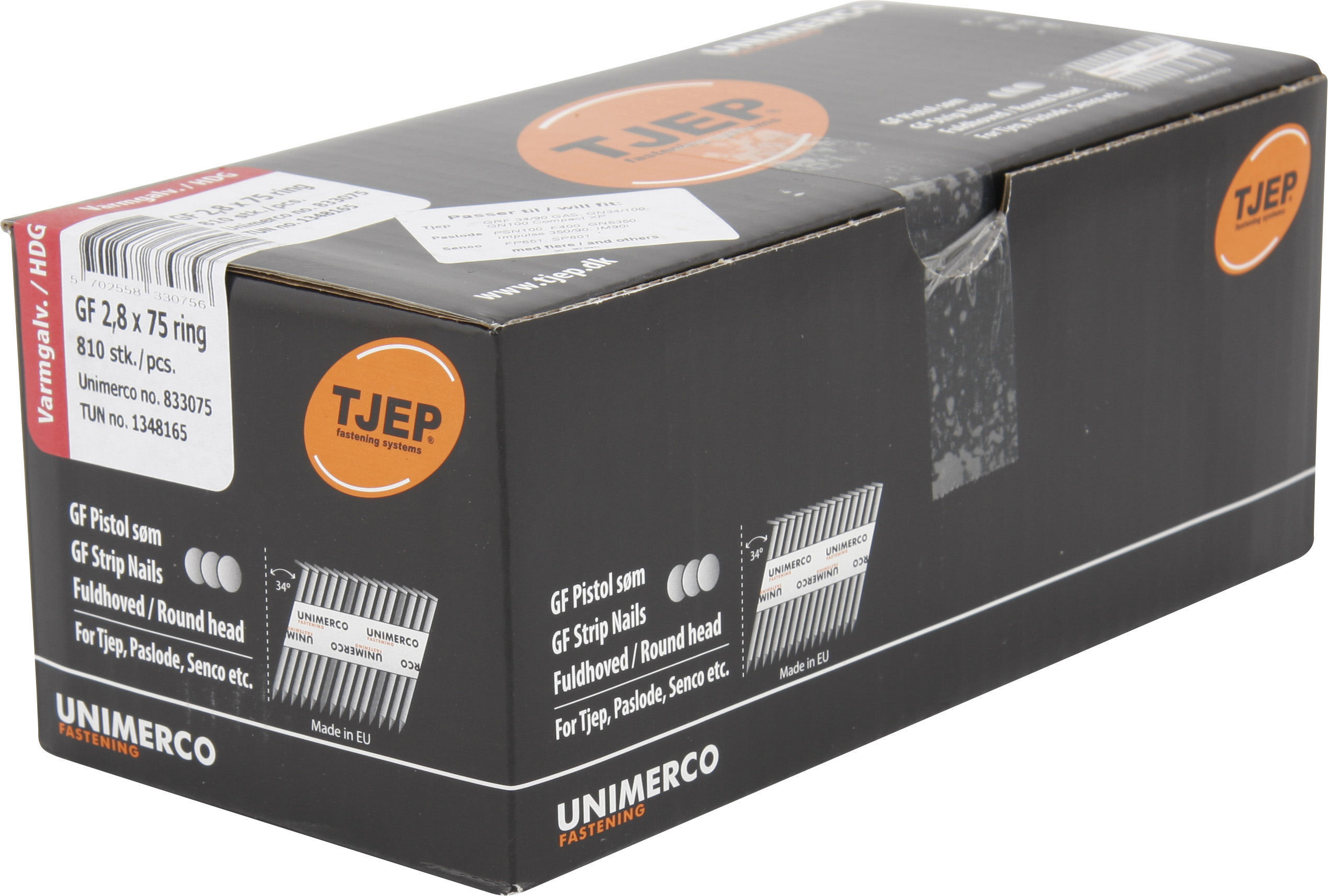 TJEP Ringsøm gf 2,8x75mm - 810 stk