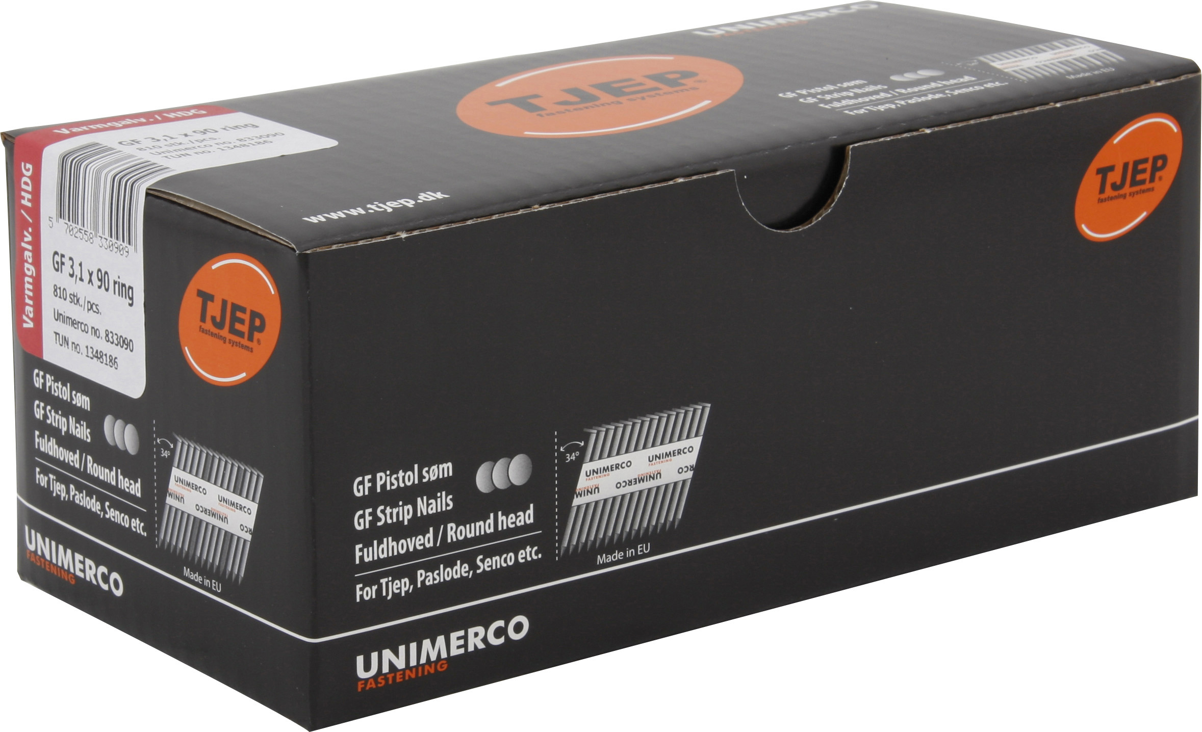 TJEP Ringsøm gf 3,1x90mm - 810 stk