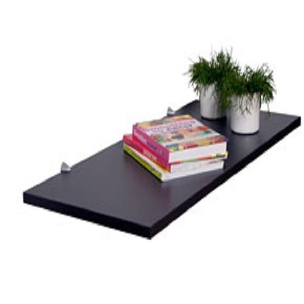 Wallmann Melaminhylde Sort 22mm - 20x80cm