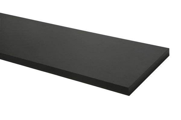 Wallmann Melaminhylde Sort 22mm - 30x120cm