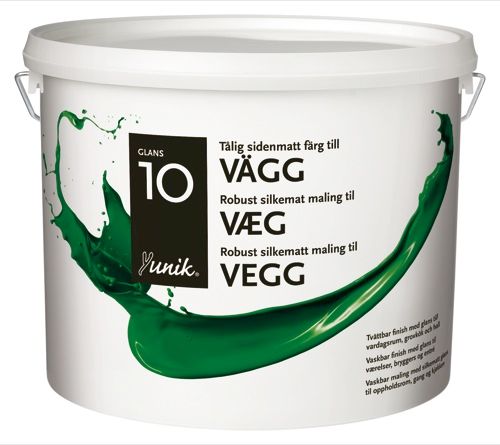 Yunik Vægmaling - Glans 10 - Vælg Farve & Størrelse