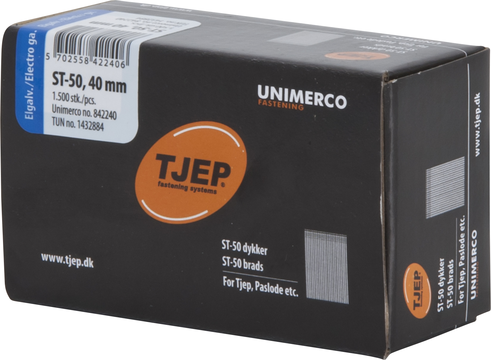 TJEP Ståldykker ST-50 40mm - 1500 stk/pk