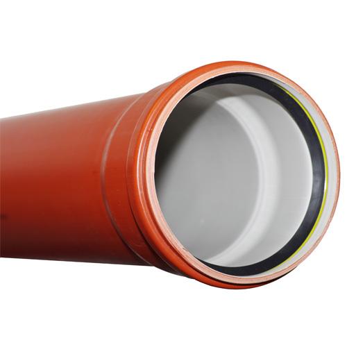 Uponor PP-Kloakrør SN4 Rødbrun - 110x3000mm