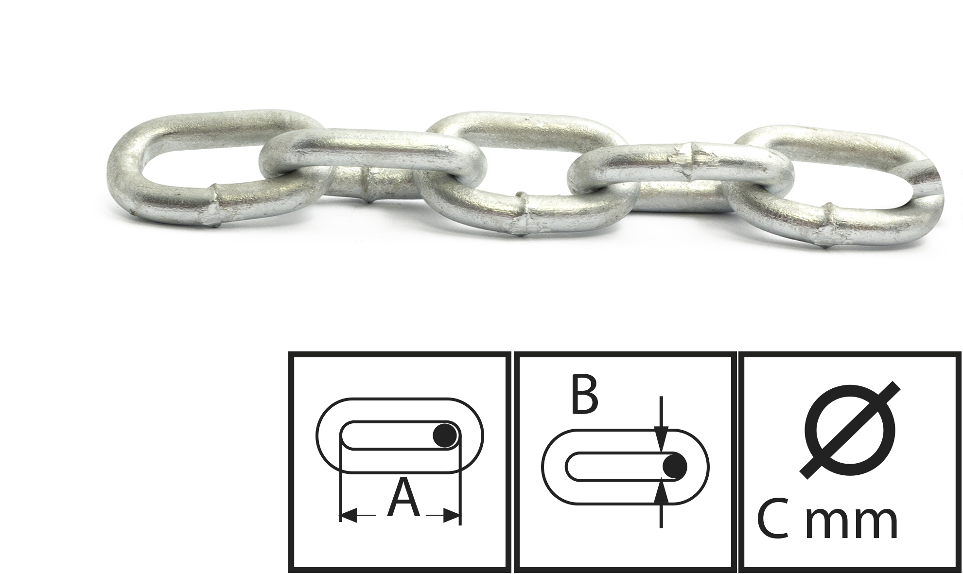 Habo Kæde kortledet - 6mmx2m 