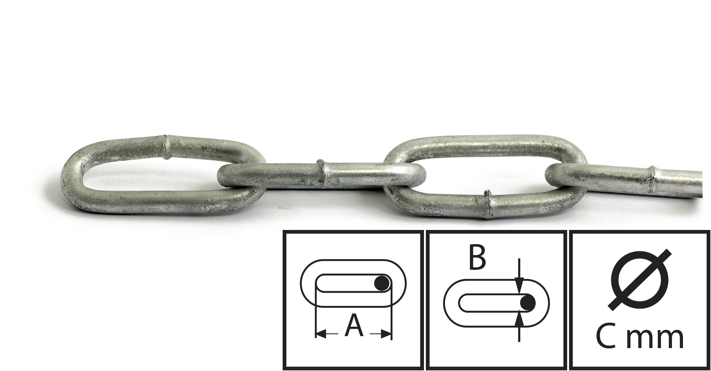 Habo Kæde langledet - 4mmx5m 