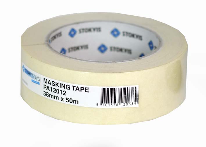 Stokvis afdækningstape Hvid - 38mm