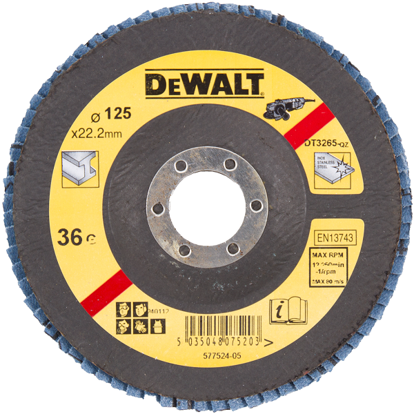 DEWALT 125mm Lamelslibeskive K36 