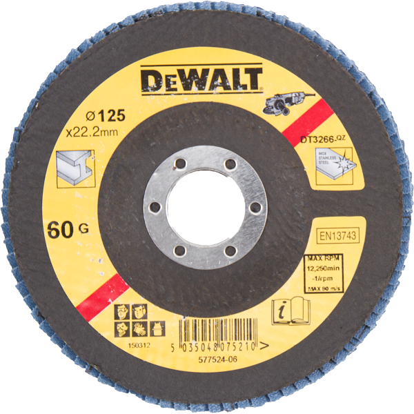 DEWALT 125mm Lamelslibeskive K60 