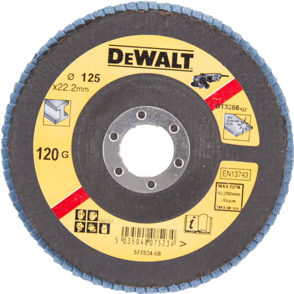 DEWALT 125mm Lamelslibeskive k120 