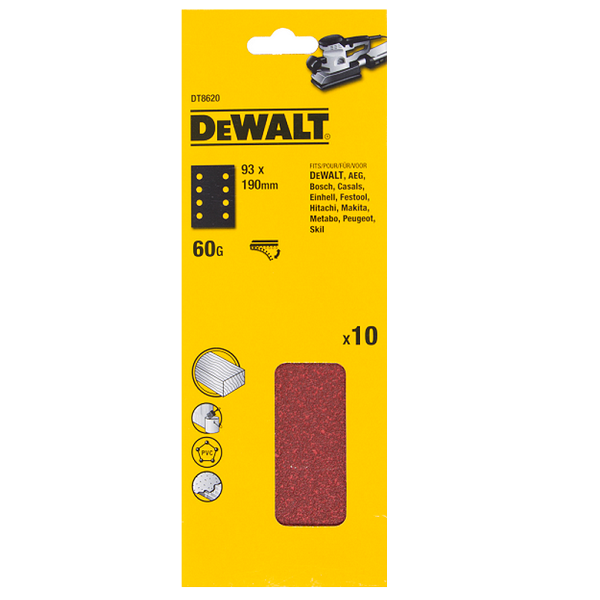 DEWALT Slibepapir 93x190mm K60