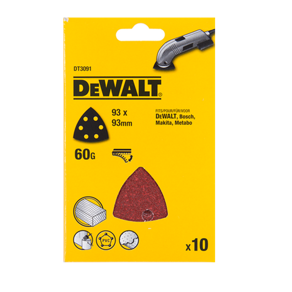 DEWALT Slibepapir 93mmx93mm K60