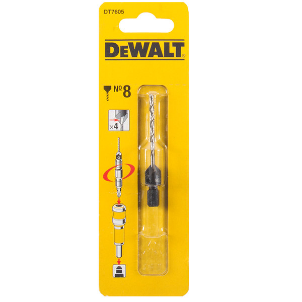 DEWALT bor og forsænker nr. 8