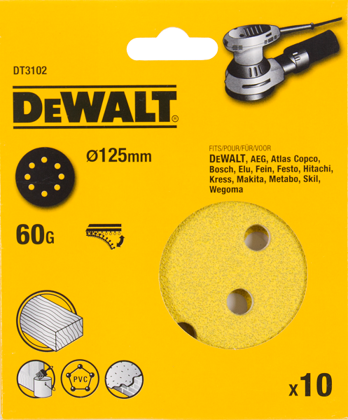 DEWALT Slibepapir Ø125mm K60 