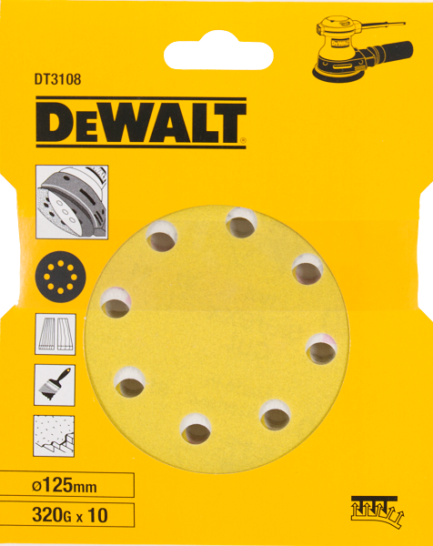 DEWALT Slibepapir Ø125mm K320 