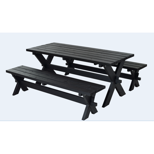 Plus Plankesæt Nostalgi Sort - 177x75x72cm