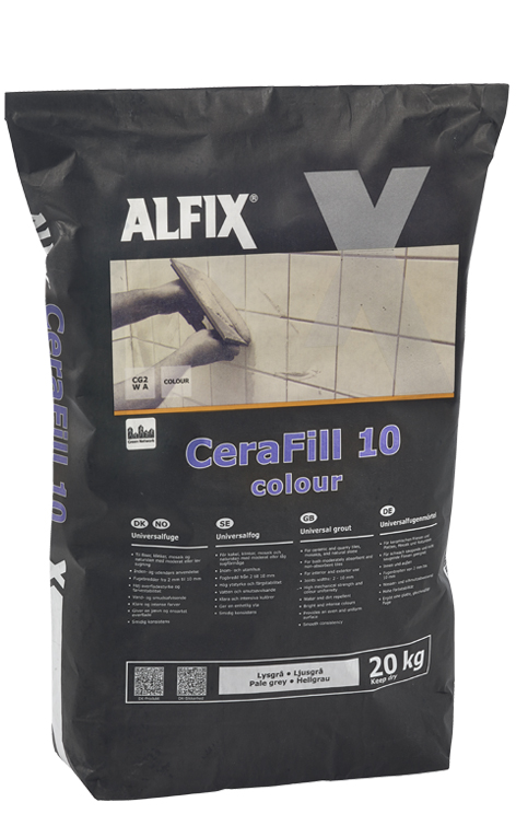 Alfix Fugemasse - Cerafill 10 colour Grå - 20kg 