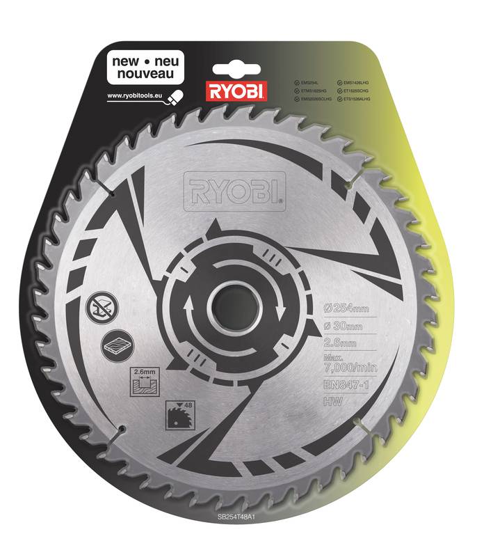 Ryobi SavKlinge 48T 254mm SB254T48A1