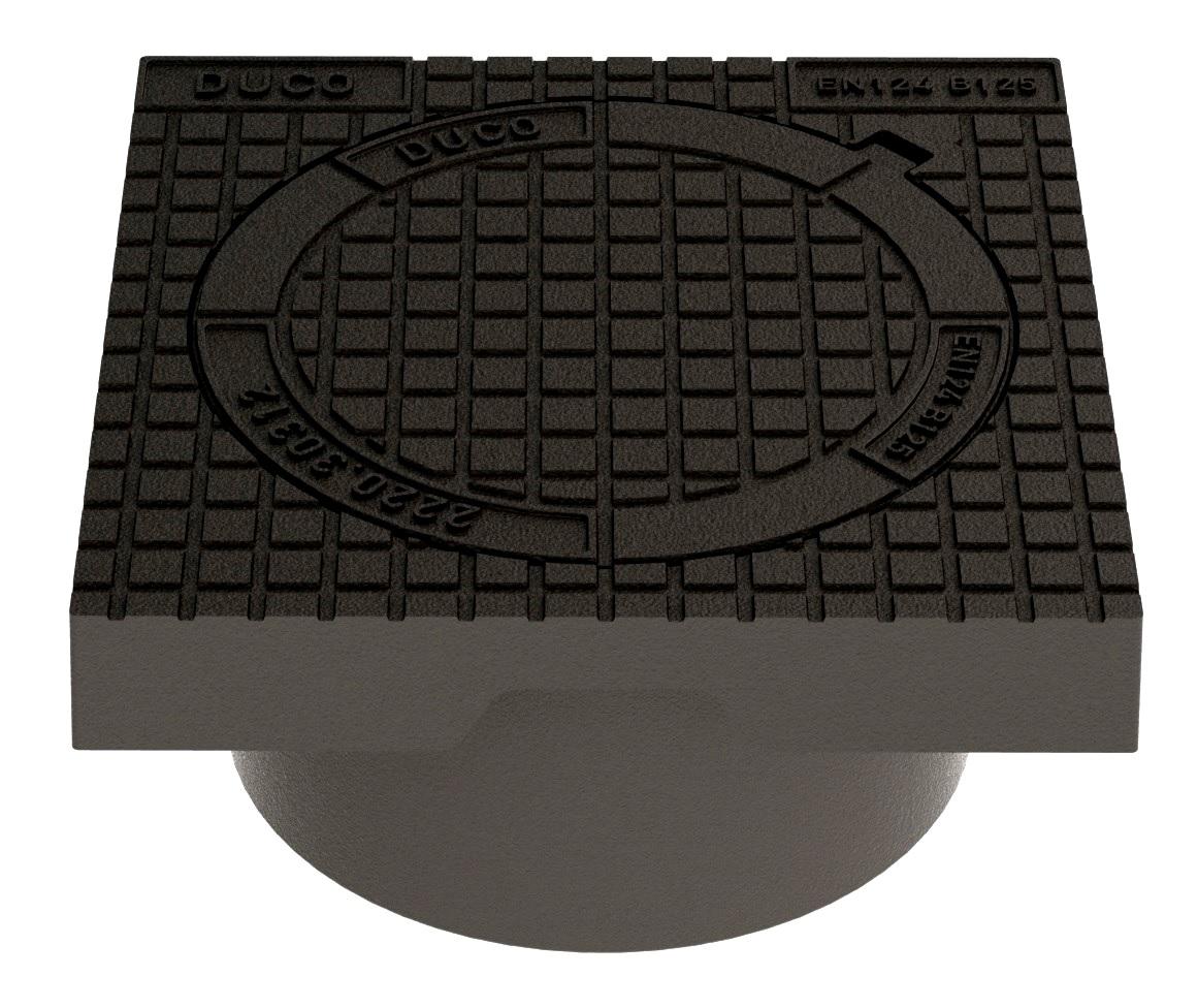 Duco Firkantkarm Kl. B125 Inkl. Dæksel - Ø315