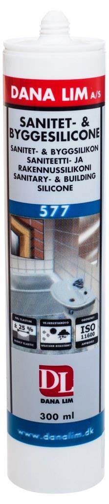 Dana Lim 577 - Sanitetssilikone - Hvid 300ml