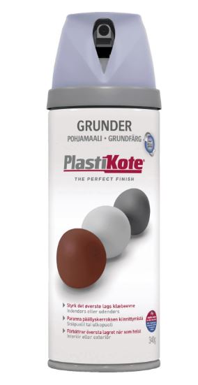Plasti-kote Spraymaling Twist Primer Grå - 400ml