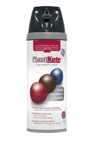 Plasti-kote Spraymaling Twist Blank Sort - 400ml