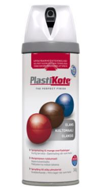 Plasti-kote Spraymaling Twist Blank Hvid - 400ml