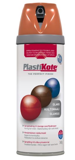Plasti-kote Spraymaling Twist Blank Orange - 400ml