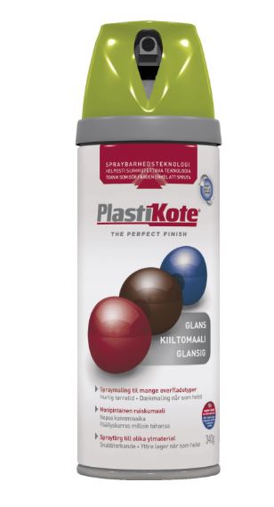 Plasti-kote Spraymaling Twist Blank Grøn - 400ml