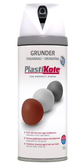 Plasti-Kote Spraymaling Twist Primer Hvid - 400ml