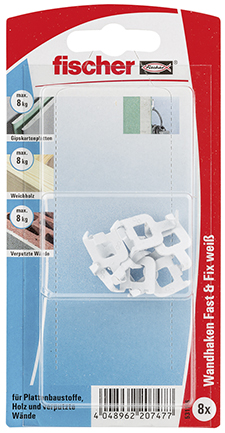 Fischer Fast & Fix Ophængskrog Hvid