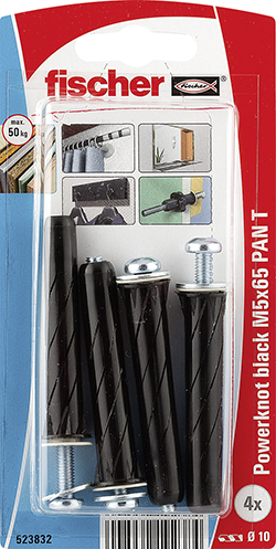 Fischer Powerknot Sort Pan TX25 - 4 stk/kort